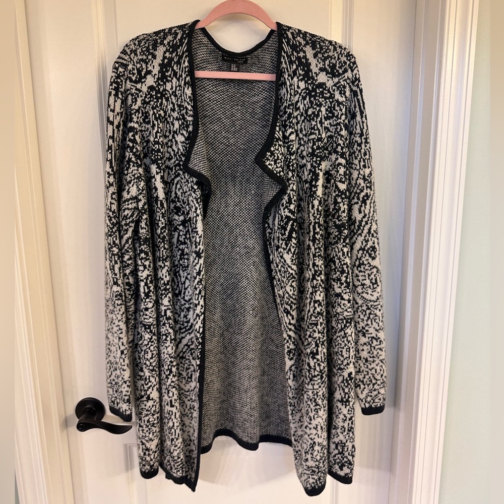 Cozy Chic Black & White long cardigan